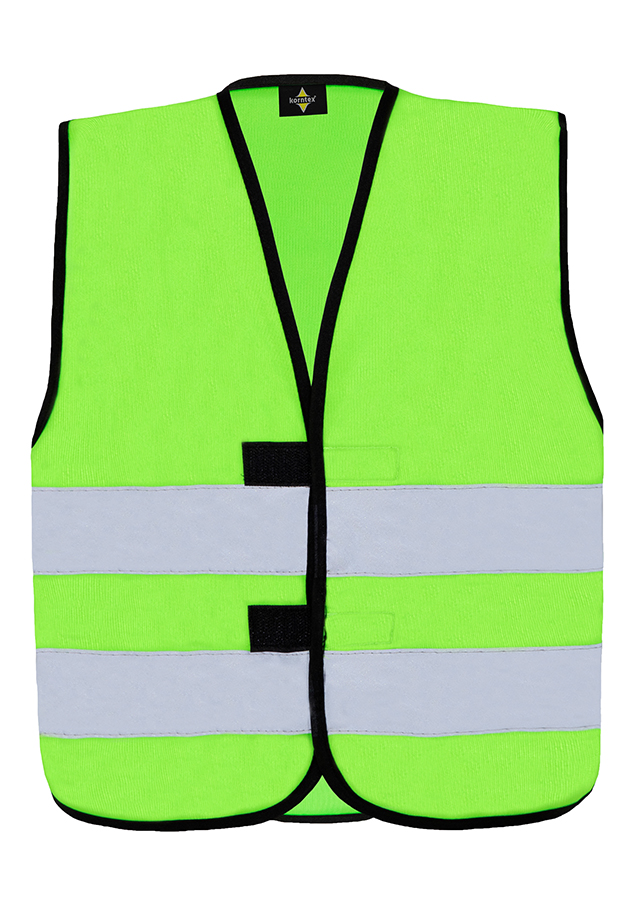 KW100-kinder-warnweste-reflektierend-hellgruen-warnwesten-korntex-front