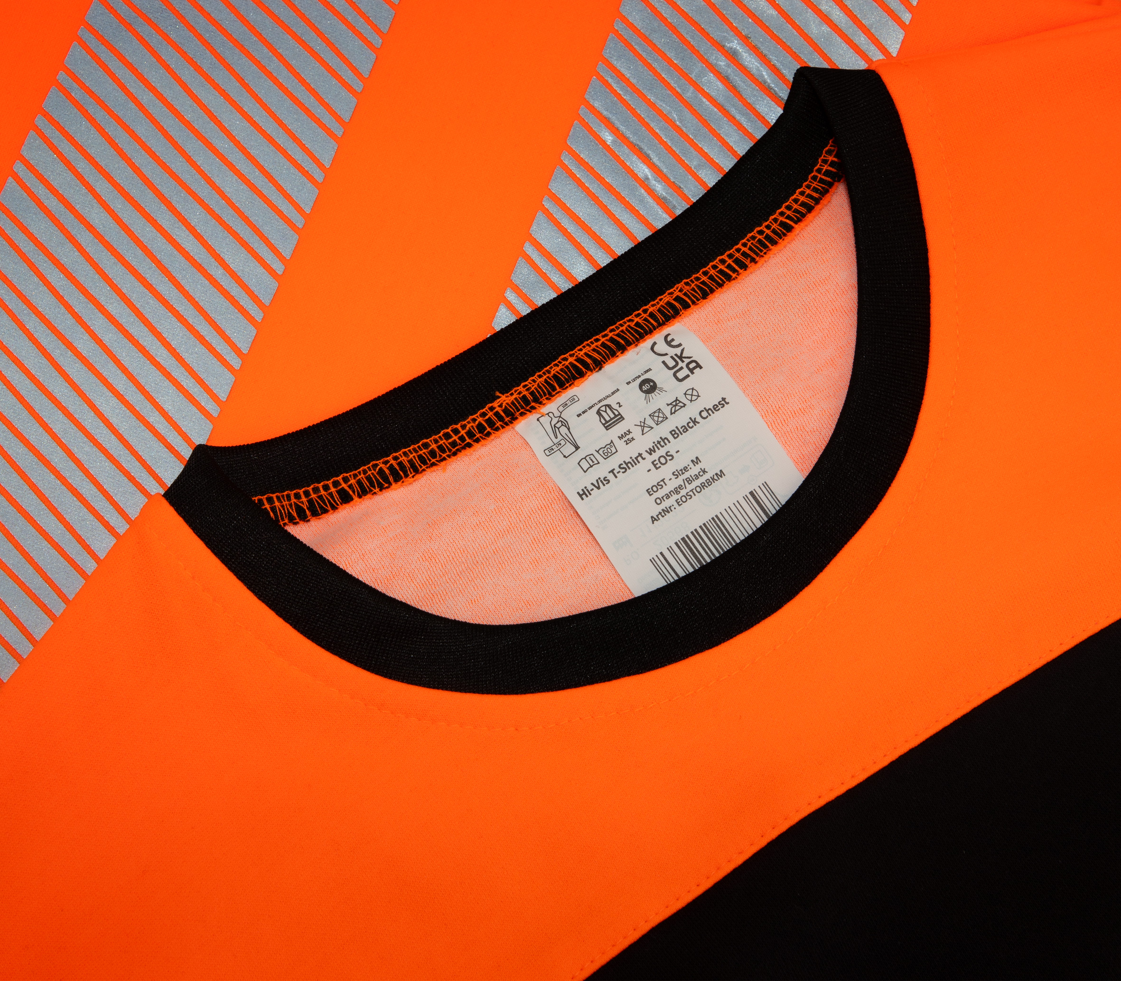 EOS - T-shirt med svart bröstparti - Signalgul / Svart