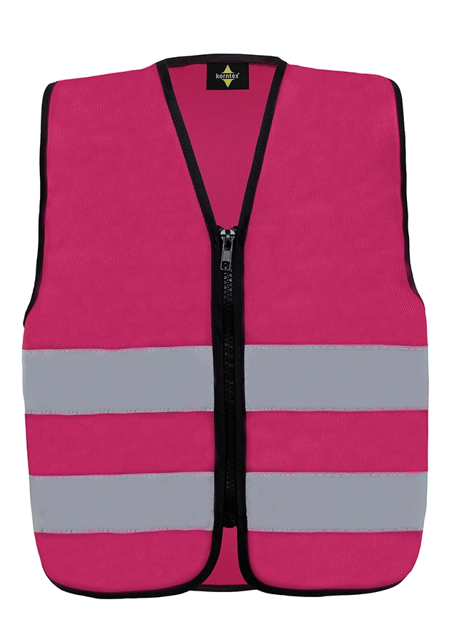 KWRX-kinder-warnweste-reissverschluss-magenta-warnwesten-korntex-front