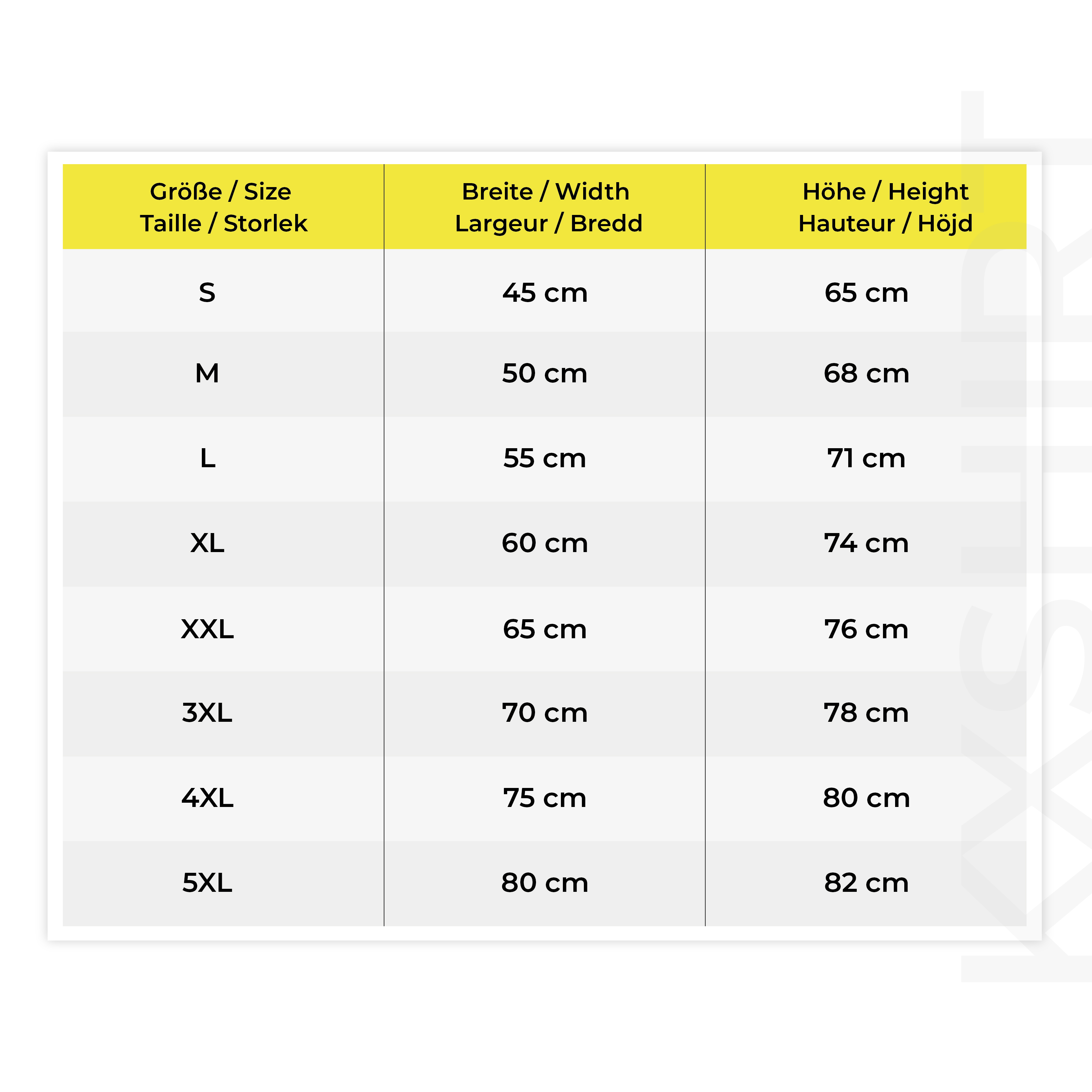 size chart, tabelle, messungen, katalog, größen, size chart, tabelle, kleidung, messungen, größen
