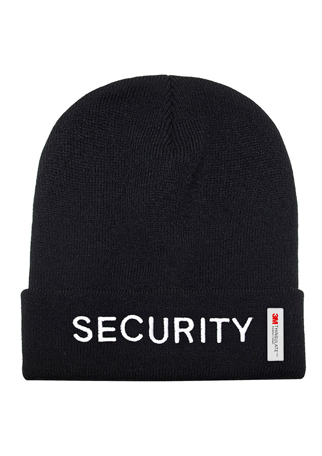 „SECURITY” 3M Thinsulate Strickmütze „Dalvik” mit SECURITY Stick - Schwarz - One Size